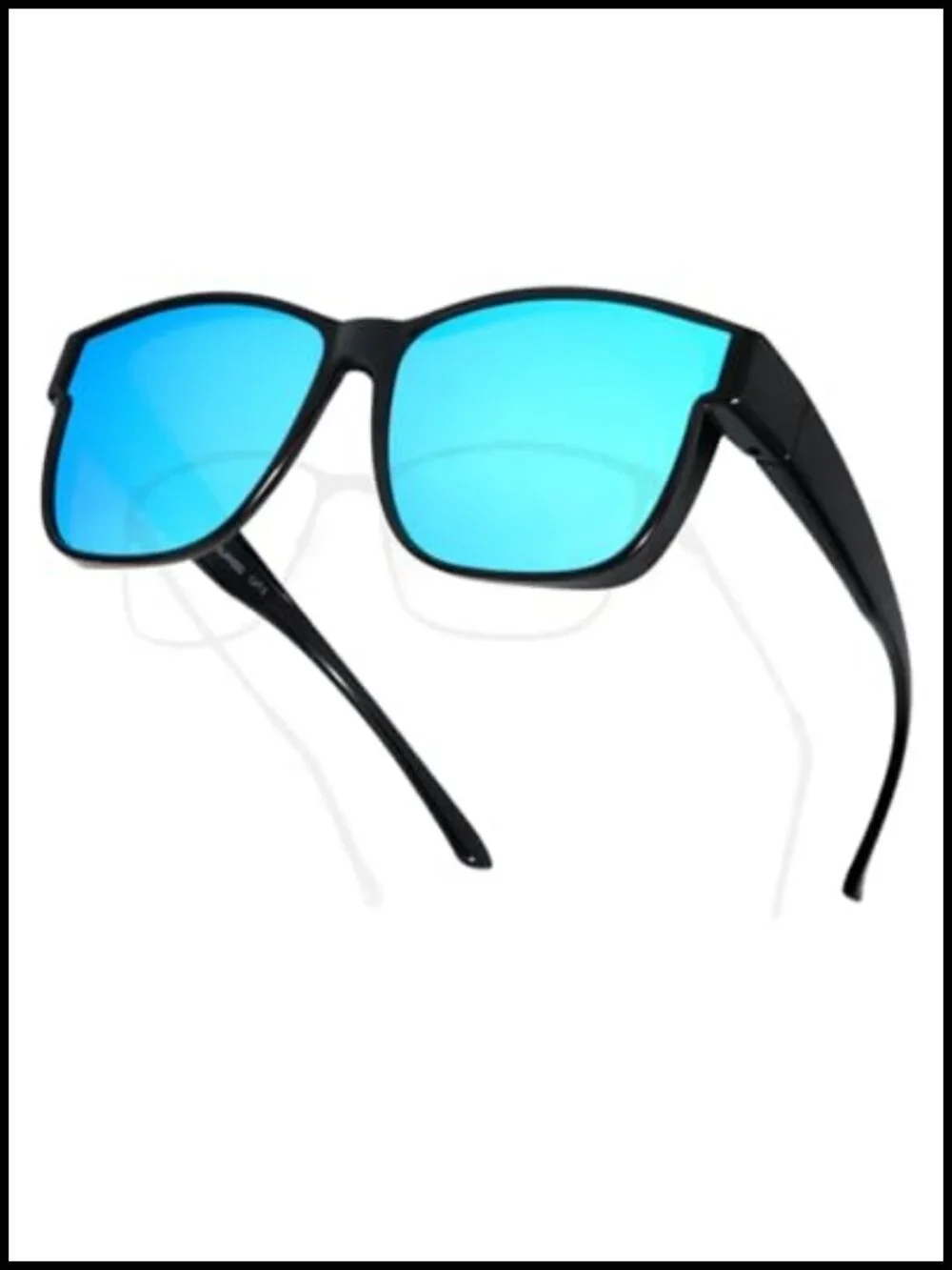 Large Square Fit Over Glasses Sunglasses UV400 Polarized TR90 Frame
